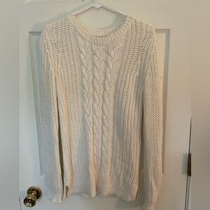 Nautica cotton-blend cable-knit sweater